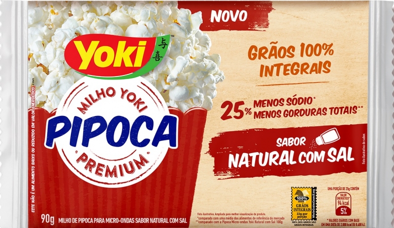 Yoki apresenta pipoca de micro-ondas com redução de sódio e gordura