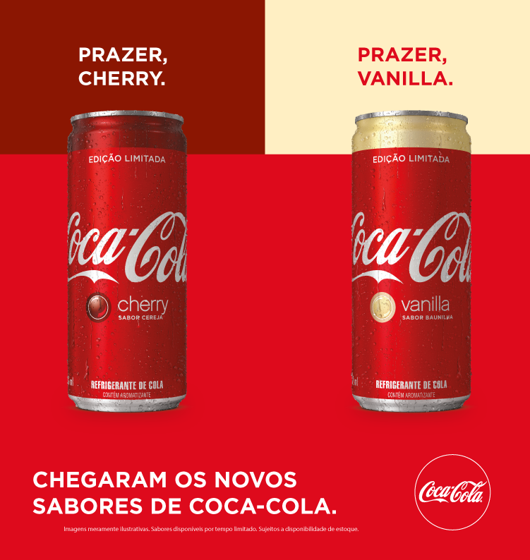 Coca-Cola traz versão de cereja e baunilha ao Brasil