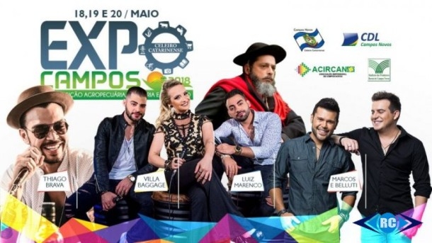 Expocampos 2018 divulga as primeiras atrações