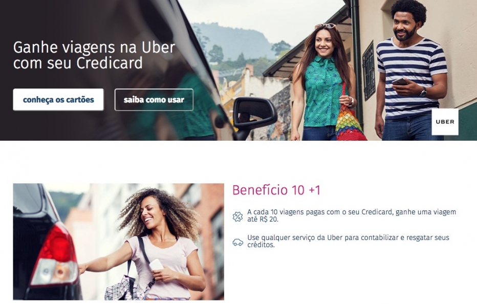 Credicard e Uber fecham parceria exclusiva para fidelizar clientes