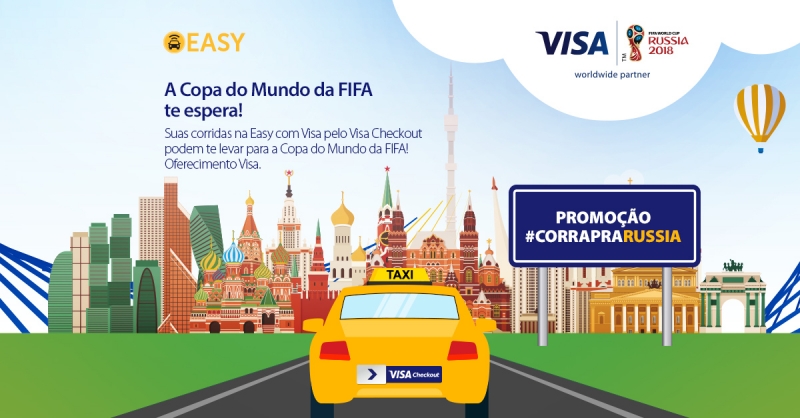 Visa e Easy taxi sorteiam viagem para Copa do Mundo Fifa