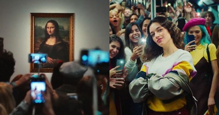 Mona Lisa sai pelo mundo em campanha da Perrier