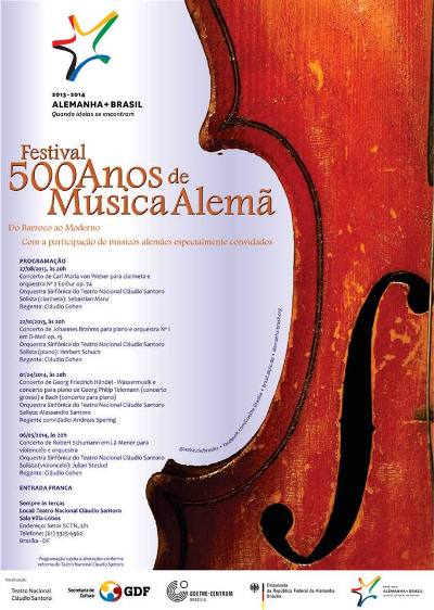 Festival de música alemã começa hoje em Brasília