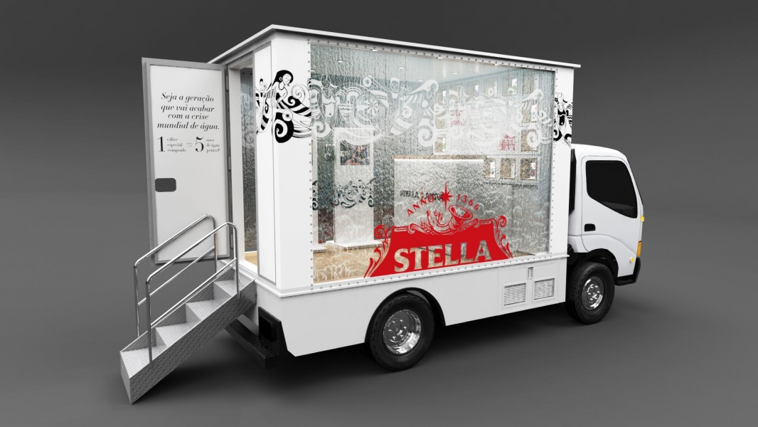 Attach Live desenvolve Water Truck de Stella Artois para promover a campanha 1 Cálice = 5 Anos