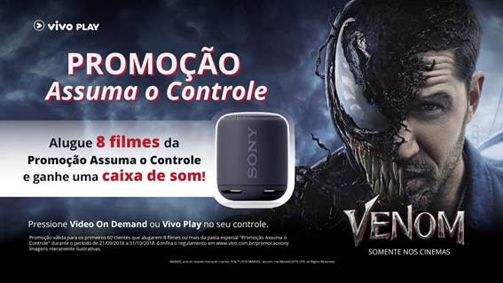 Vivo Play e Sony Pictures realizam “Promoção Assuma o Controle”