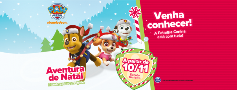 Patrulha Canina da 2a1 faz sucesso em shoppings neste Natal