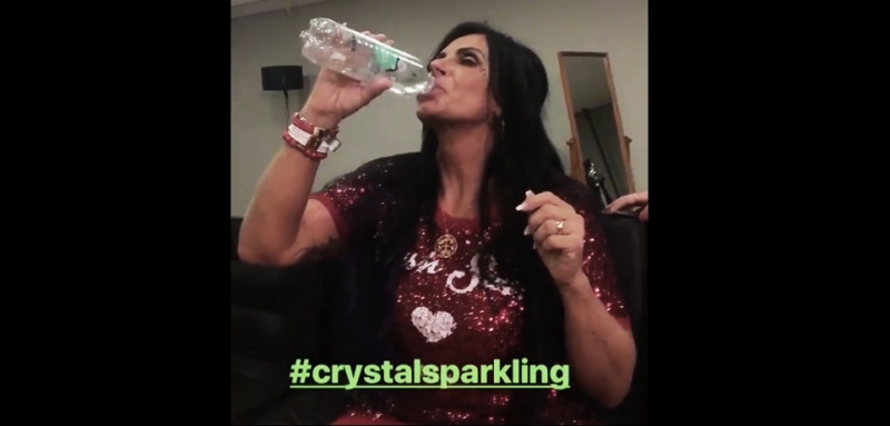 Crystal Sparkling marca presença no show da Katy Perry