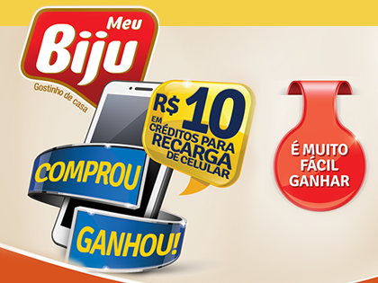 Recargas de celular na promo do Meu Biju