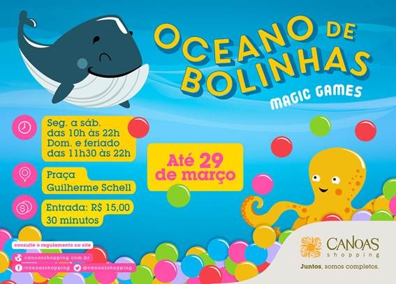 Oceano de Bolinhas chega ao Canoas Shopping