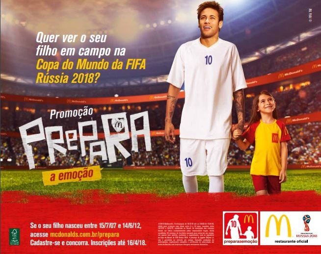 Começou o programa `Prepara a Emoção` do McDonald’s para a Copa na Rússia