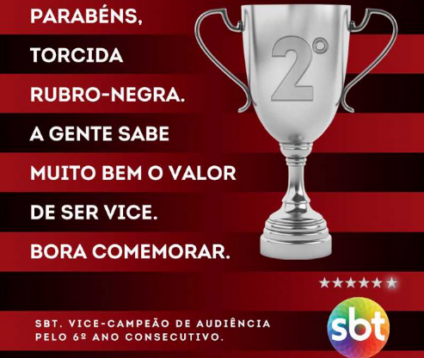 Comparação do SBT nas redes sociais irritou flamenguistas