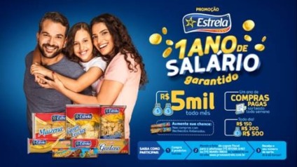 "Um ano de salário" com os produtos Estrela