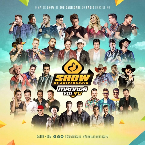 Show de Aniversário celebra 37 anos da rádio Maringá FM