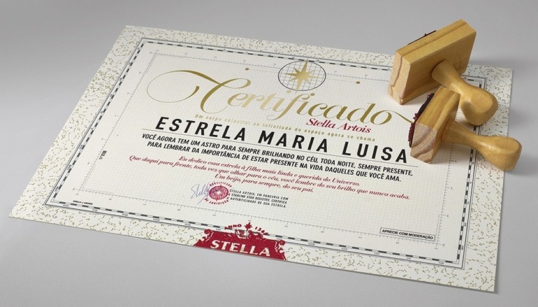 Stella Artois tem kit natalino com "estrela de verdade"