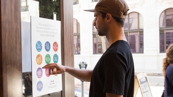 Google Impact Challenge uses High Tech poster to collect votes for contest