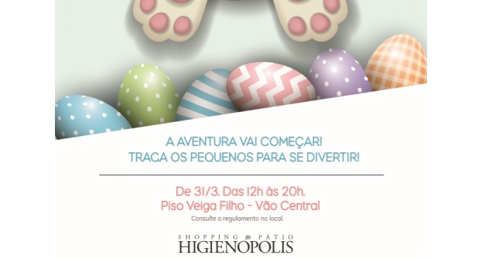 Shopping Pátio Higienópolis organiza brincadeira de "Caça aos ovos"