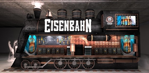 Eisenbahn transforma bar em locomotiva na Oktoberfest