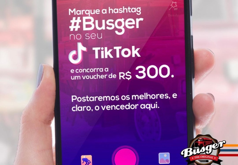 Hamburgueria Busger faz ação promo no TikTok