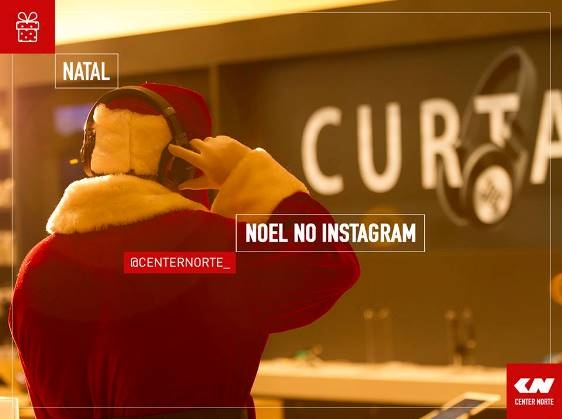 Papai Noel do Center Norte está nas redes sociais