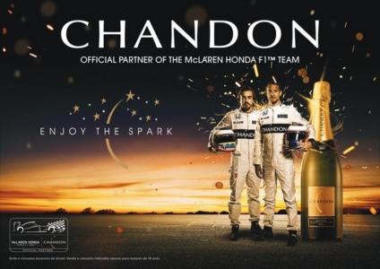 Chandon, parceira oficial da equipe McLaren Honda F1