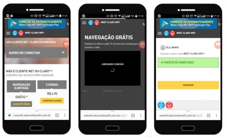 Net e Claro lançam acesso Wi-fi gratuito