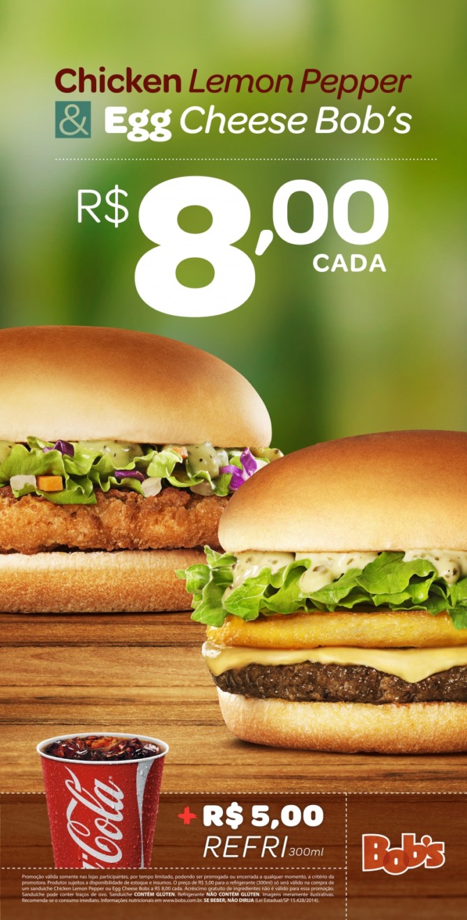 Bob's  cria dois sanduíches especiais para Super Oferta