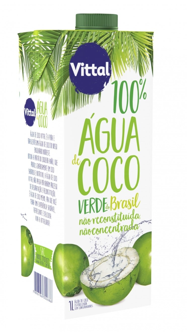 Refrix apresenta nova embalagem de água de Coco Vittal