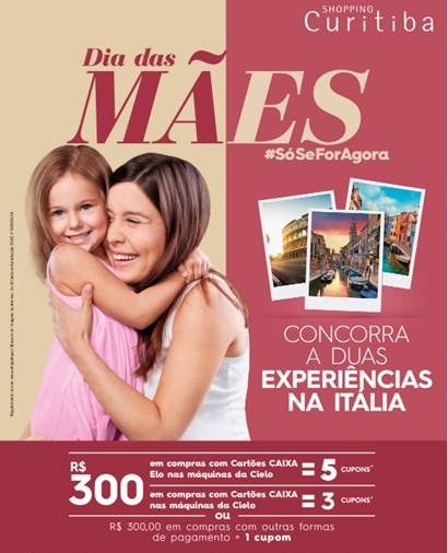 Shopping sorteia viagem de experiência para a Itália no Dia das Mães