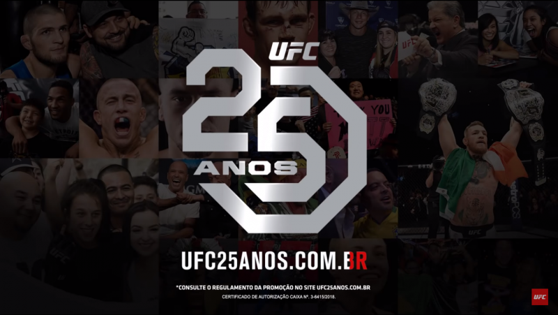 UFC celebra 25 anos com ação promocional