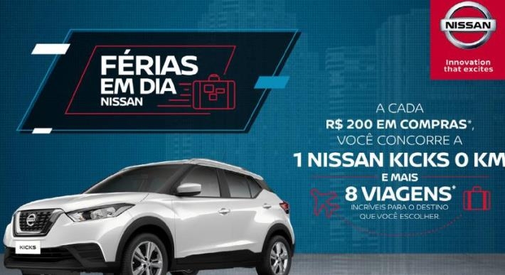 “Férias em Dia Nissan” vai sortear um Kicks 0 Km e 8 vales-viagem
