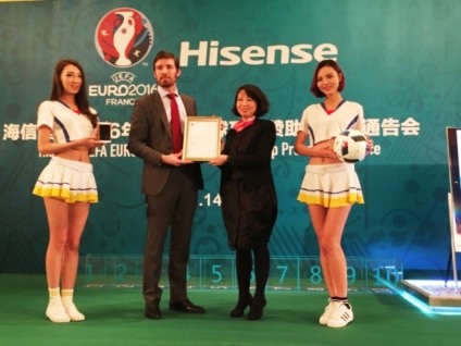 Uefa e Hisense fecham acordo de patrocínio
