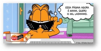Garfield “invade” página em busca de #10.000 Lasanhas Seara