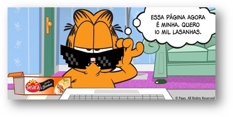 Garfield “invade” página em busca de #10.000 Lasanhas Seara