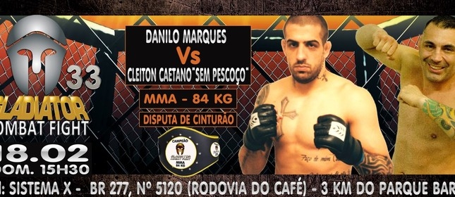 Gladiator Combat Fight promove edição 33 neste domingo