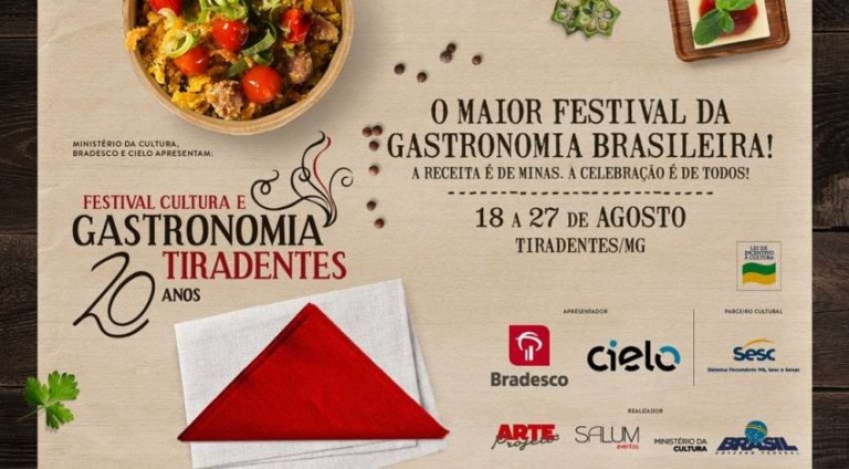 Festival reúne 10 dias de gastronomia e shows gratuitos em Tiradentes