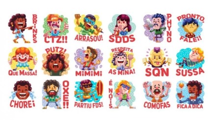 Figurinhas com expressões tipicamente brasileiras são lançadas pelo Facebook