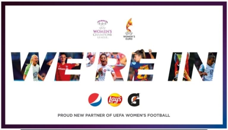 PepsiCo segue com o apoio ao futebol feminino da Uefa