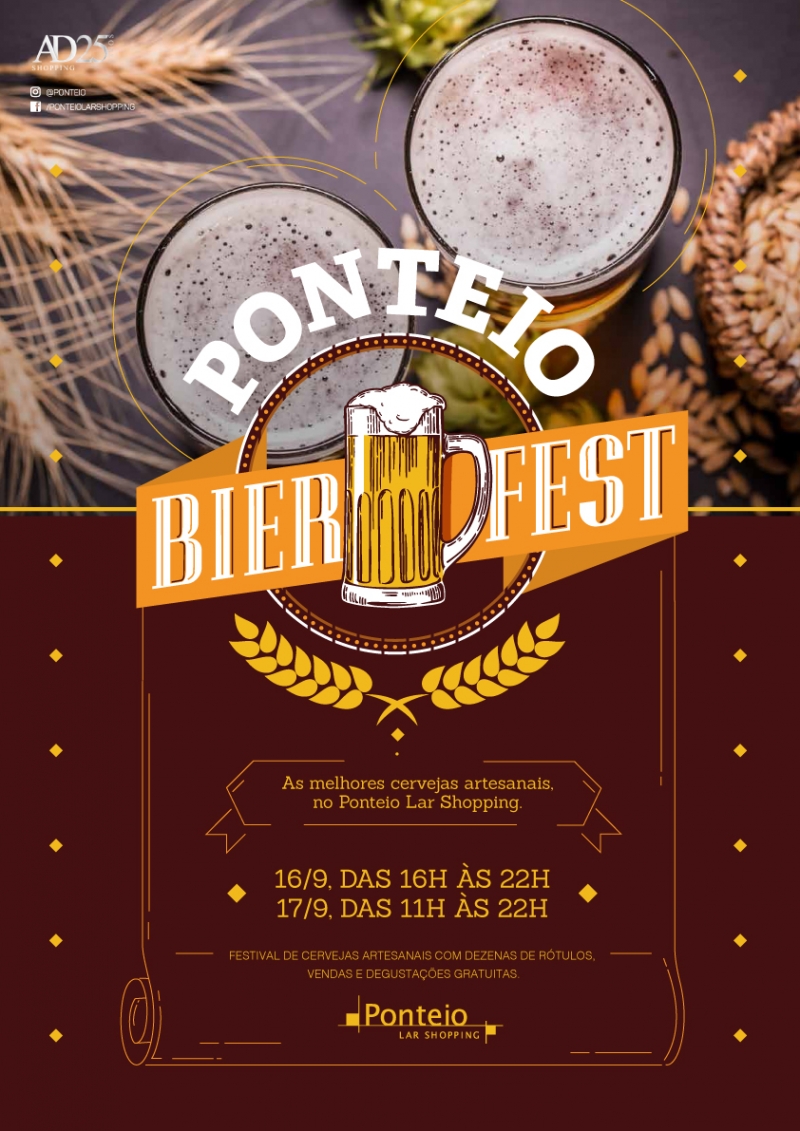 Ponteio Bier Fest reúne grandes marcas da cervejaria artesanal