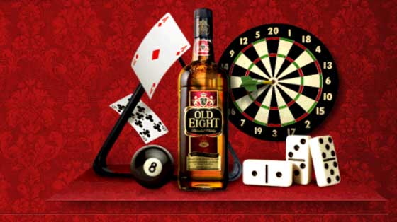 Jogos de bar no website de Old Eight