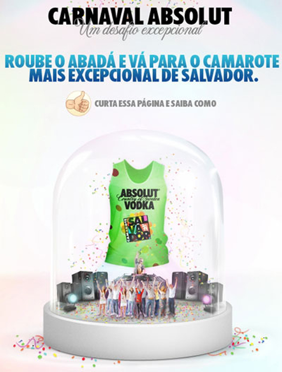 No Carnaval de Salvador na promo da Absolut