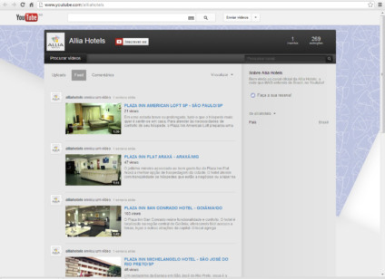 Allia Hotels agora no YouTube