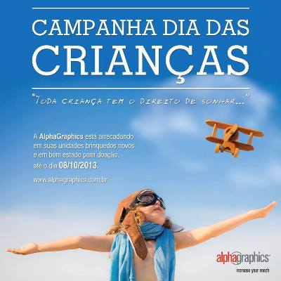 AlphaGraphics inicia ação de Dia das Crianças