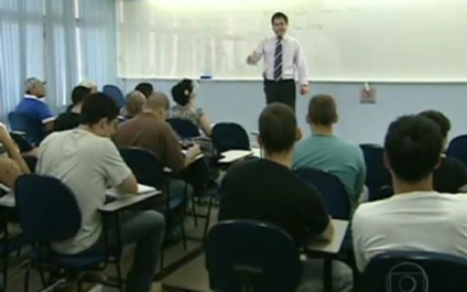 A bola na mão dos estudantes 