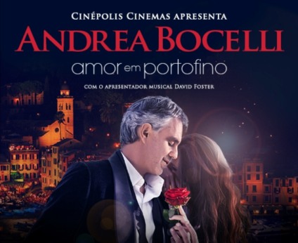 Andrea Bocelli nas telas do Cinépolis