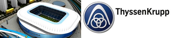 ThyssenKrupp exibe sua marca na Arena do Grêmio