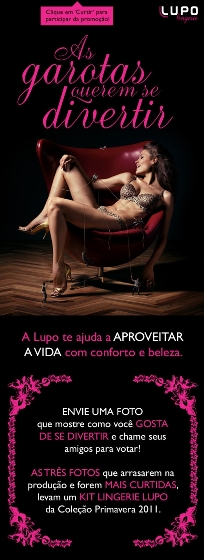 As garotas querem se divertir na ação promo da Lupo