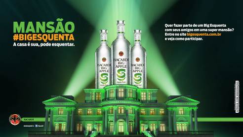 Ação da  Bacardi promove festas em mansões 