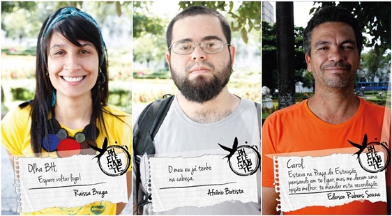 Exposição reúne retratos com mensagens de afeto