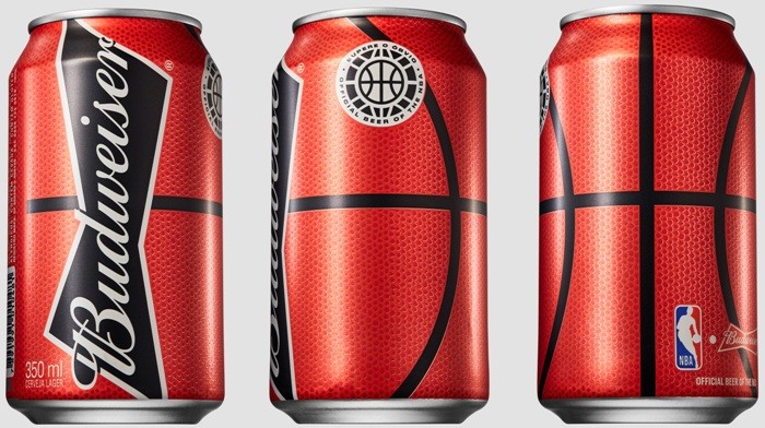 budweiser embalagem bola de basquete