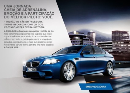 BMW comemora um milhão de fãs com app no Facebook 